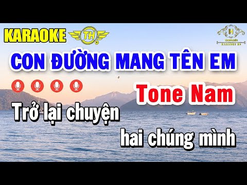 Con Đường Mang Tên Em Karaoke Tone Nam ( Dm ) Nhạc Sống | Trọng Hiếu