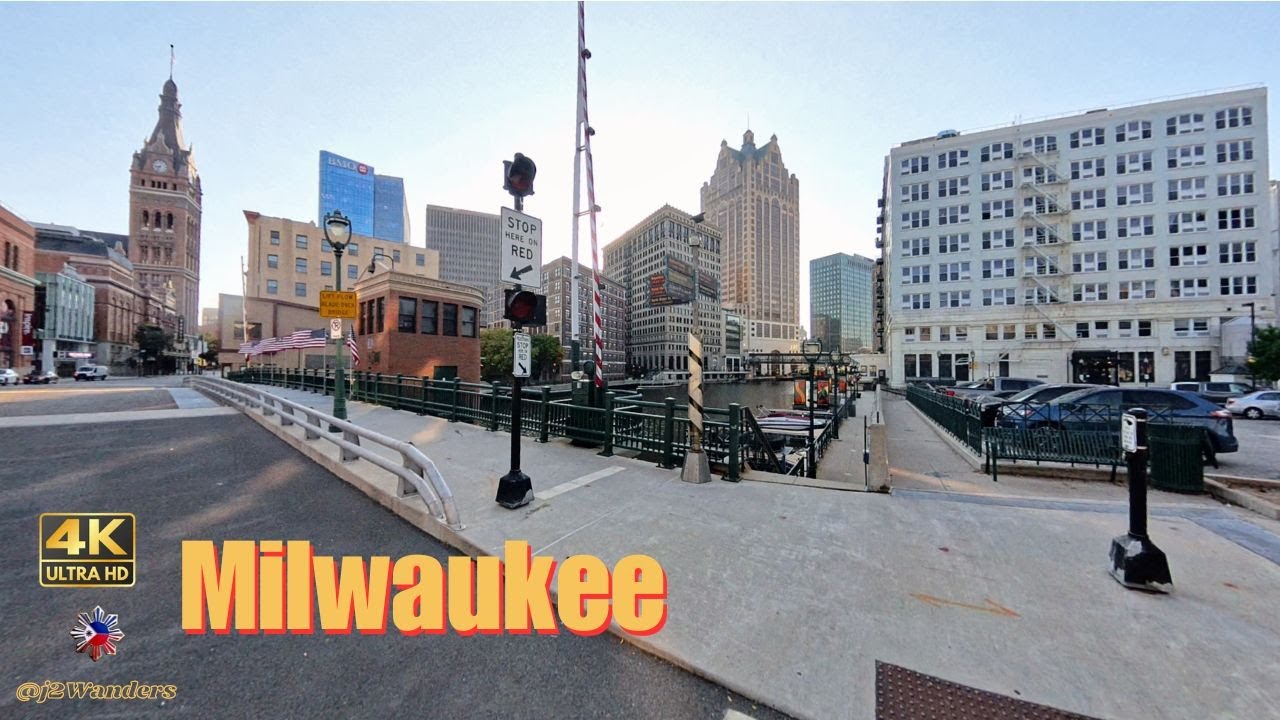 Immersive street-level walking tour through Milwaukee Downtown, United States, showcasing authentic urban landscapes, local architecture, and the vibrant atmosphere of the city's neighborhoods