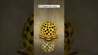 DIY Origami Lucky Star Lamp ⭐️ Paper Star Light & Easy Room Decor #diy #craft #handmade