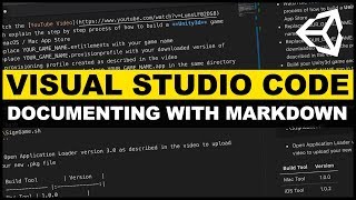 Visual Studio Code markdown preview with Unity3d source code and How to setup markdown in VSCode