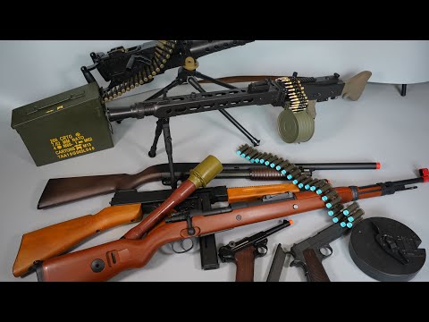 WW2 Toy Gun Weapon - MG42-Luger P08-Colt M1911-M1 Thompson-Airsoft Gun-Realistic Toy Guns Collection