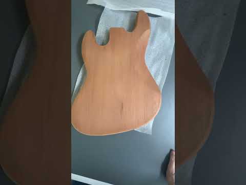 high end  Offset bass body NOS Curly Maple Top Solid One-piece Mahogany Back Unfinished Front Routed Luthier Supply R37 image 20