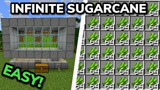SIMPLE 1.21 AUTOMATIC SUGARCANE FARM TUTORIAL for Minecraft Bedrock and Java