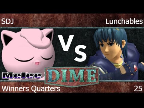 DIME 25 - SDJ (Jigglypuff) vs FX | Lunchables (Marth) Winners Quarters - Melee