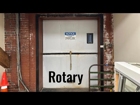 AMAZING Vintage Rotary/Stanley Piston Pump Hydraulic Freight Elevator at 181 Canal St, Lawrence MA
