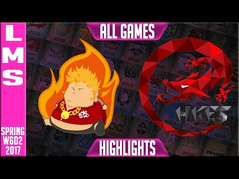 Fireball vs Hong Kong Esports Highlights All Games - LMS W6D2 Spring 2017 FB vs HKE All Games