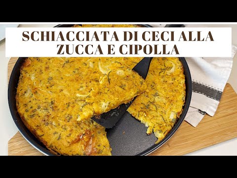 SCHIACCIATA DI CECI ALLA ZUCCA E CIPOLLA AL MICROONDE || Ricetta gustosa veloce...spaziale!