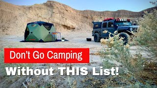 12 Most commonly forgotten camping items
