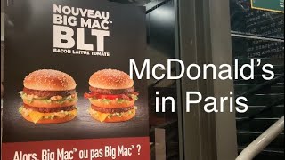 Eating at  McDonald’s in Paris, France