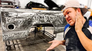 Terrible Paint Work Forces Restart On Aiden's Truck Bed!