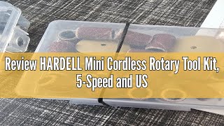 Review HARDELL Mini Cordless Rotary Tool Kit, 5-Speed and USB Charging with 61 Accessories, Multi-Pu