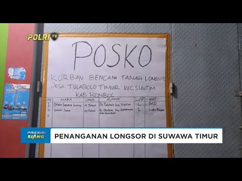 KAPOLDA GORONTALO PENANGANAN LONGSOR DI SUWAWA TIMUR