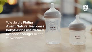 Philips Avent Lot de 2 biberons à Réponse Naturelle de 260 ml, sans BPA,  pour les bébés de 1 mois et + (modèle SCY903/02) : : Bébé et  Puériculture