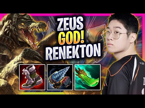 ZEUS IS A GOD WITH RENEKTON! - HLE Zeus Plays Renekton TOP vs Jax! | Season 2025