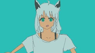 【アニメーション】【ホロライブ】白上フブキ描いてみた