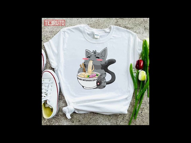 Vídeo relacionado con Ramen Cat Tshirt Gamer Kawaii Divertido Japonés Retro Camiseta