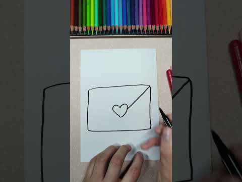 💌 Liebesbrief einfach malen 💌| Malen mit Evi | deutsch