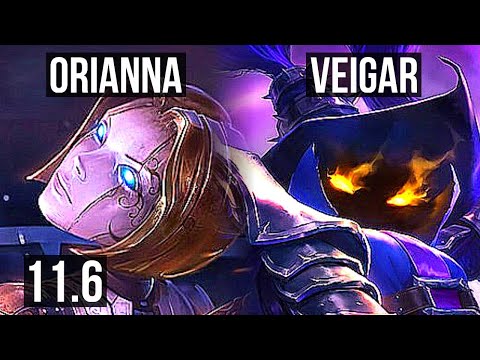 ORIANNA vs VEIGAR (MID) | 11/1/7, 2.0M mastery, 400+ games, Godlike | EUW Diamond | v11.6