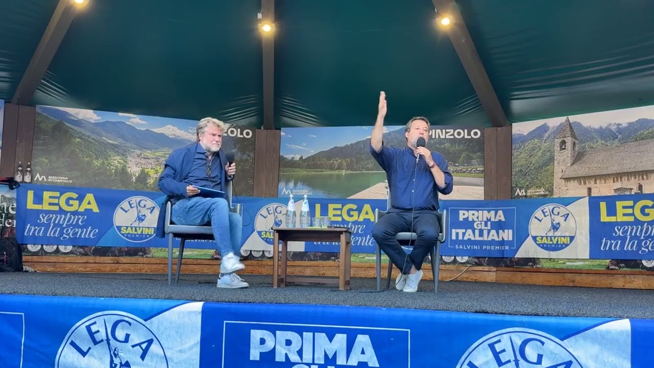 "INCONTRO CON MATTEO SALVINI" IL LEADER DELLA LEGA IN PIAZZA CARERA A PINZOLO