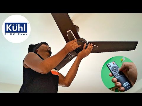 How to install BLDC ceiling fan? KUHL Prima A7 BLDC 65% Power B22 LED 48 inch High Speed Remote Box