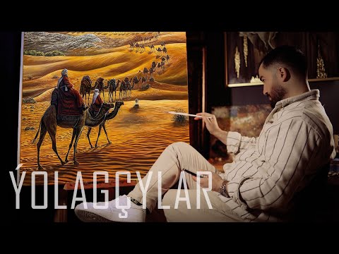 ÝOLAGÇYLAR / 150x100 / AZIMUS DERYAYEV - 2025 ( Pilgrims go in a caravan to Mecca )