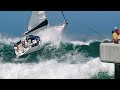 INCROYABLE LES SKIPPERS FACE À DES VAGUES IMPRESSIONNANTES AU PHARE DE CAPBRETON BIGWAVES