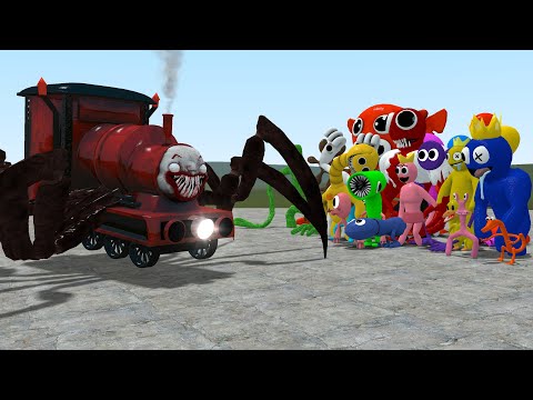 NEW CHOO CHOO CHARLES VS ALL ROBLOX RAINBOW FRIENDS In Garry's Mod!