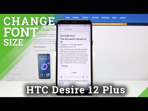 How to Change Font Size – System Text Customization on HTC Desire 12 Plus