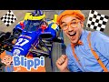 Can You Beat Blippi In A Racecar Race Learn Explore Vehicles Educational Videos For Kids
