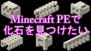 【マイクラ実況PE】化石（fossils）をただひたすら見つけたい。あと昨日飲み過ぎた。