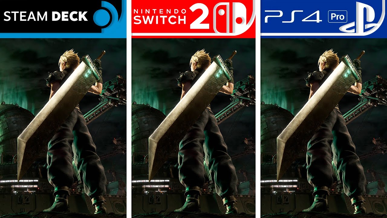 Final Fantasy VII Remake | Switch 2 - PS4 - Steam Deck | Graphics Comparison