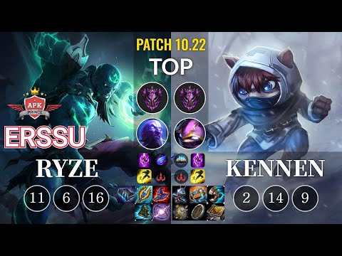 APK erssu Ryze vs Kennen Top - KR Patch 10.22