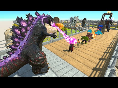 SHIN GODZILLA BARRACKS DEATH RUN - Animal Revolt Battle Simulator