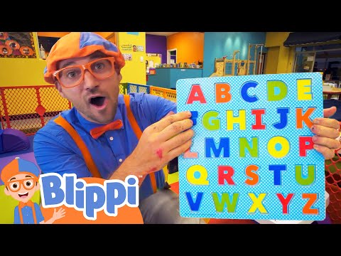 Blippi Plays at a Kids Indoor Playground | Learn ABC's, Colors, & Jobs | Educational Videos For Kids