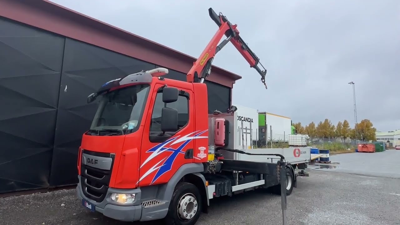 Kranbil DAF FA LF180H 4x2 med Palfingerkran PK 7.501