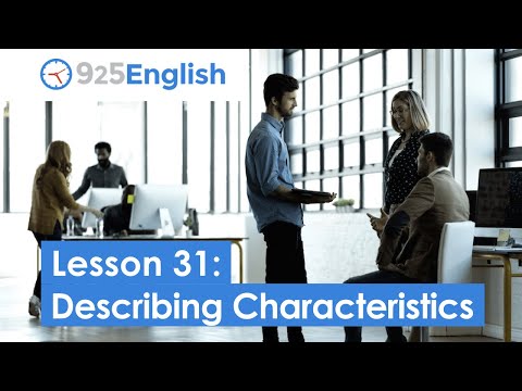 925 English Video Lesson 31 How to Describe People and Characteristics in English