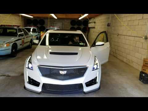 Police and 2016 Cadillac CTS-V Startup Revving and Drive