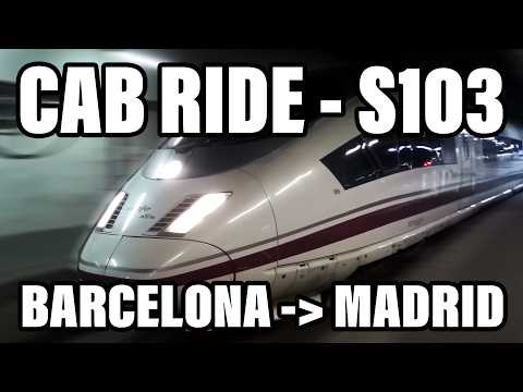 🚄✨ Renfe AVE Velaro Class 103: Barcelona to Madrid High-Speed Cab Ride #cabview