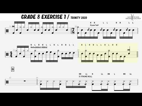 Grade 8 Exercise 1 - Trinity Drums 2020