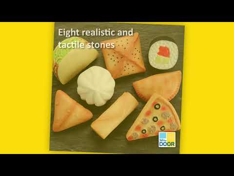Slide 6 - Sensory Play Stones, Foods of the World, 8 Pieces (video)