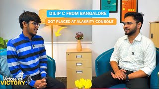 Dilip C placement story — Alackrity