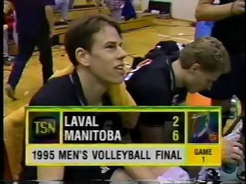 1995 CIAU MENS VOLLEYBALL U OF M VS Laval