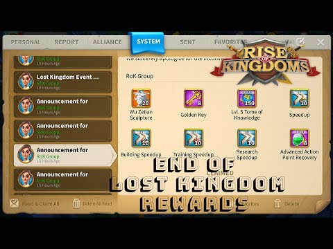 End of Lost Kingdoms Rewards - New Destination Kingdom i will migrate - Rise of Kingdoms