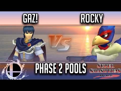 Smash'N'Splash 4  PHASE 2 POOLS -  Gaz! (Marth) vs TA | Rocky (Falco)