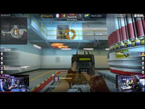 G2 ESPORTS SHOX INSANE 1HP 1V3 CLUTCH VS NAVI @ ESL COLOGNE 2017