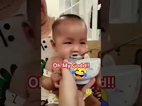 cute baby laughing smiling dancing feeding