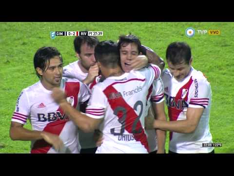 Gol de Solari. Gimnasia LP 0 - River 2 | Primera División 2015 - Fecha 7