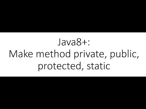 Java Tutorial Method Modifiers Public Private Protected Static