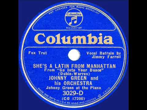 1935 HITS ARCHIVE: She’s A Latin From Manhattan - Johnny Green (Jimmy Farrell, vocal)