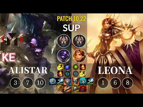 YM Ke Alistar vs Leona Sup - KR Patch 10.22